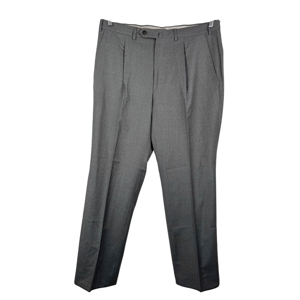 Ermenegildo Zegna 100% Wool Classic Straight leg Trouser Pants grey sz 38